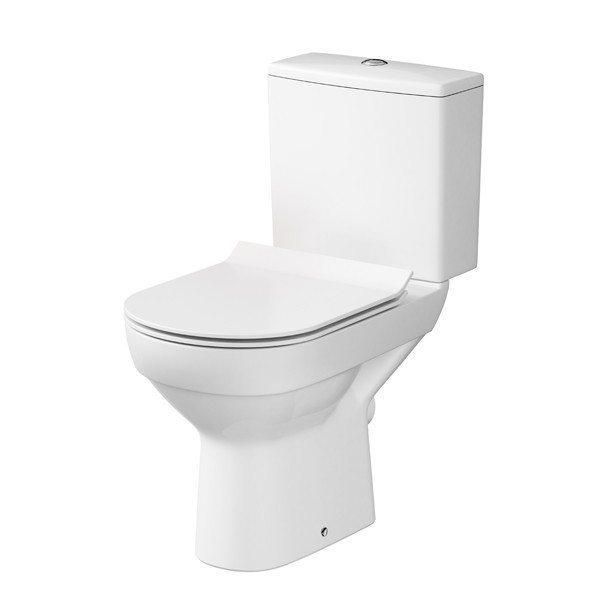 Cersanit K35-037 - Стояща тоалетна с тоалетна седалка CITY керамика/бял