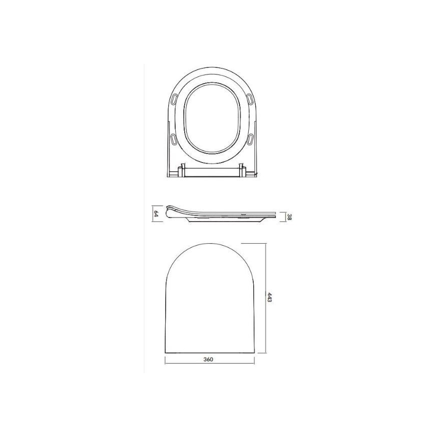 Cersanit K701-104 - Подвесна тоалетна чиния с капак CITY OVAL керамика/бяла
