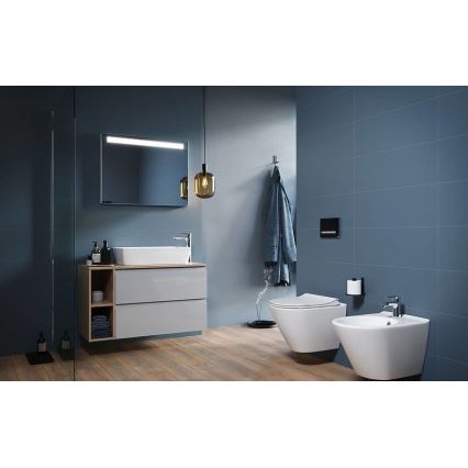 Cersanit K701-104 - Висяща тоалетна с капак CITY OVAL керамика/бял
