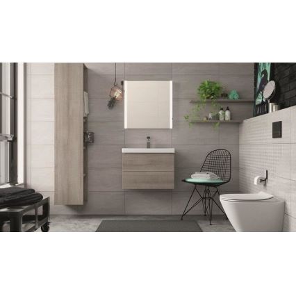 Cersanit K701-104 - Висяща тоалетна с капак CITY OVAL керамика/бял
