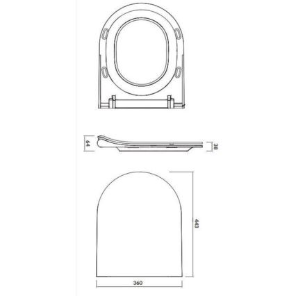 Cersanit K701-104 - Висяща тоалетна с капак CITY OVAL керамика/бял