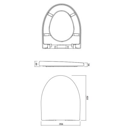 Cersanit K98-0122 - Седалка за тоалетна PARVA SoftClose бяла