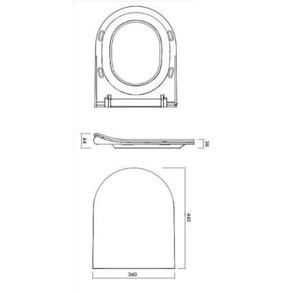 Cersanit K98-0146 - Тоалетна седалка CITY OVAL SoftClose бяла