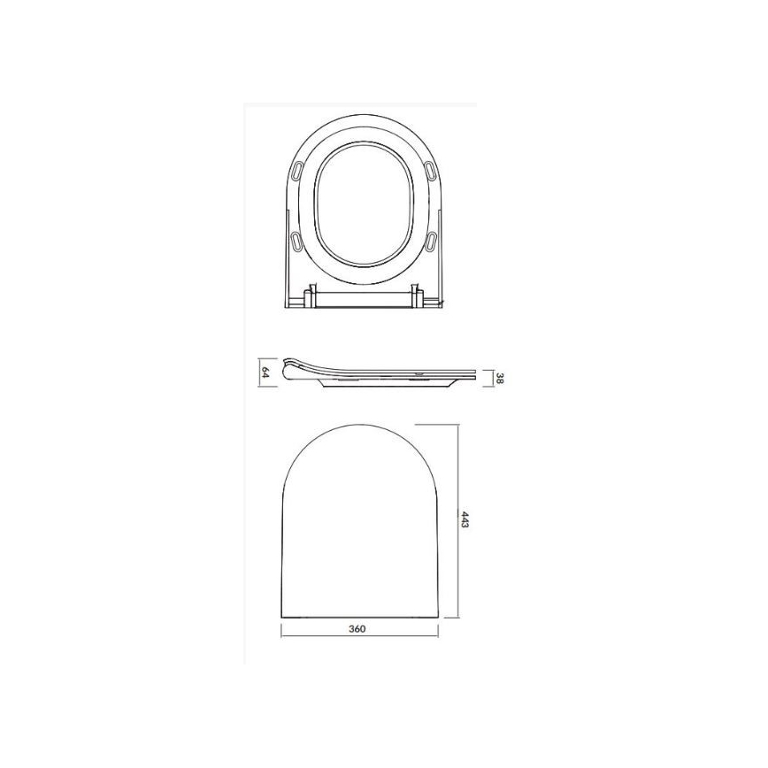 Cersanit K98-0146 - Тоалетна седалка CITY OVAL SoftClose бяла