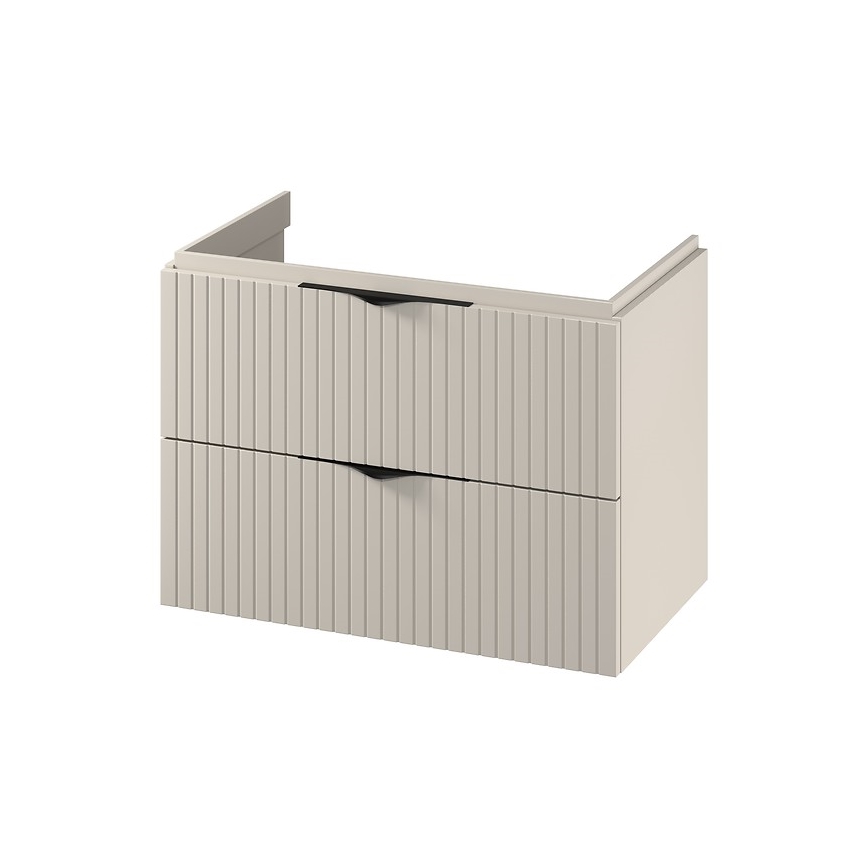 Cersanit S1015-003 - Висящо шкафче за баня за монтаж под мивка TIRSO 80x55x45 cm бежово