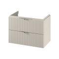Cersanit S1015-003 - Висящо шкафче за баня за монтаж под мивка TIRSO 80x55x45 cm бежово