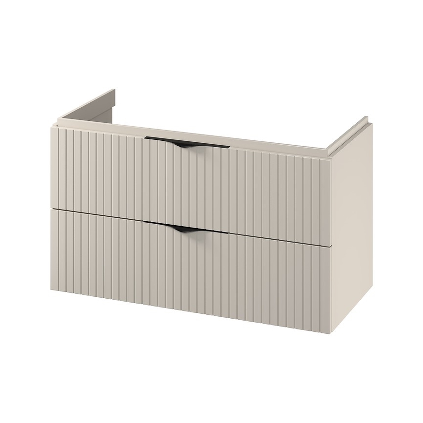 Cersanit S1015-013 - Подвесен шкаф за баня под мивка TIRSO 100x45 см бежов