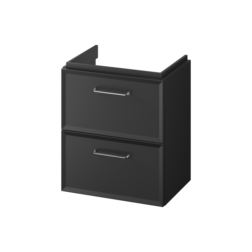 Cersanit S1021-006 - Стенен шкаф за баня под мивка MILLE SLIM 50x35 см, черен