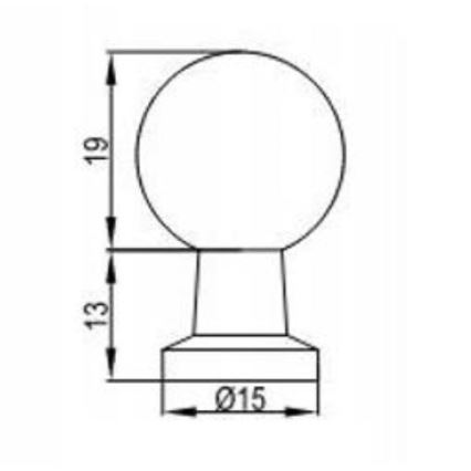 Cersanit S1021-020 - Дръжка за мебели MILLE черна