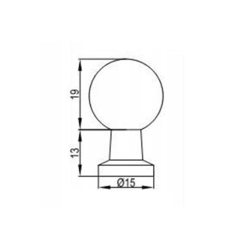 Cersanit S1021-020 - Дръжка за мебели MILLE черна