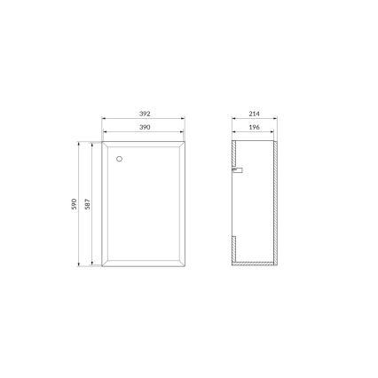 Cersanit S1022-003 - Стенен шкаф за баня под мивка MILLE 40x22 cm черен
