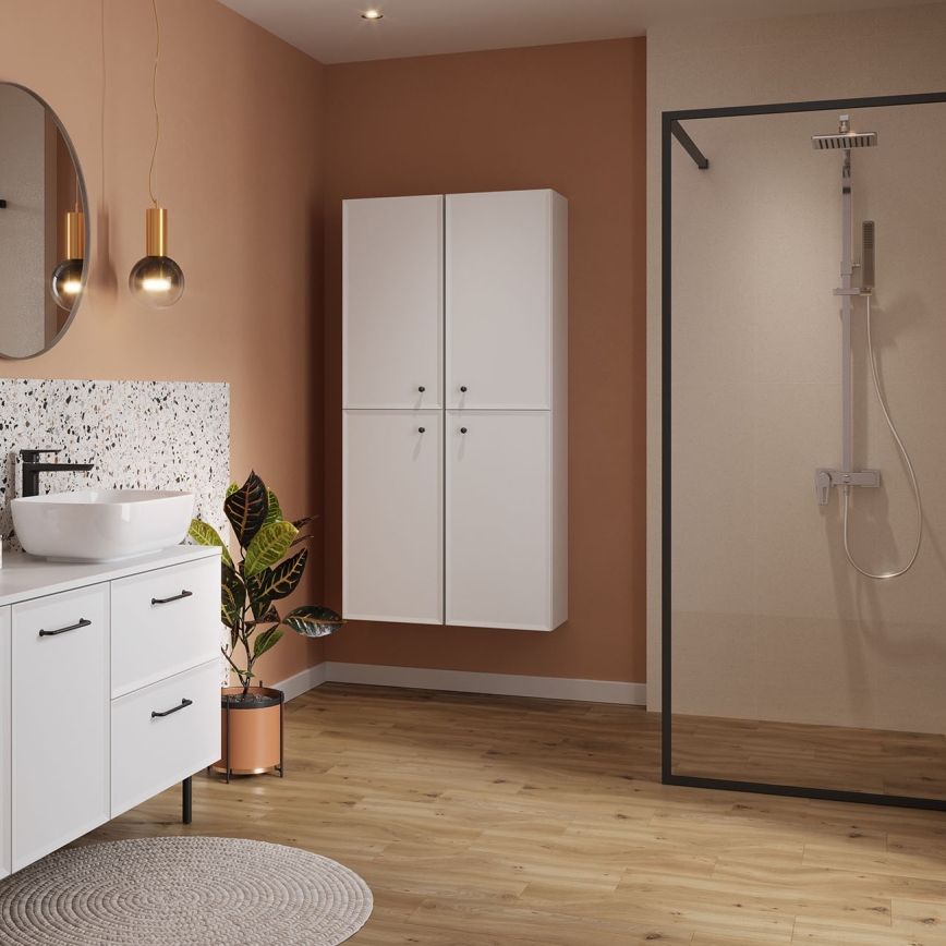 Cersanit S1022-004 - Стенен шкаф за баня MILLE 40x45 см, матов бял