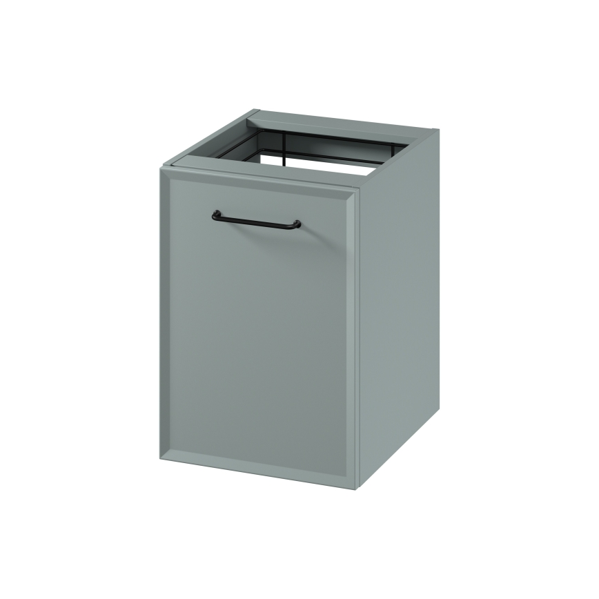 Cersanit S1022-010 - Стенно шкафче за баня с кош за пране MILLE 40x55x45 см в цвят мента