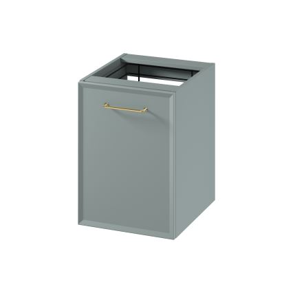 Cersanit S1022-010 - Стенно шкафче за баня с кош за пране MILLE 40x55x45 см в цвят мента