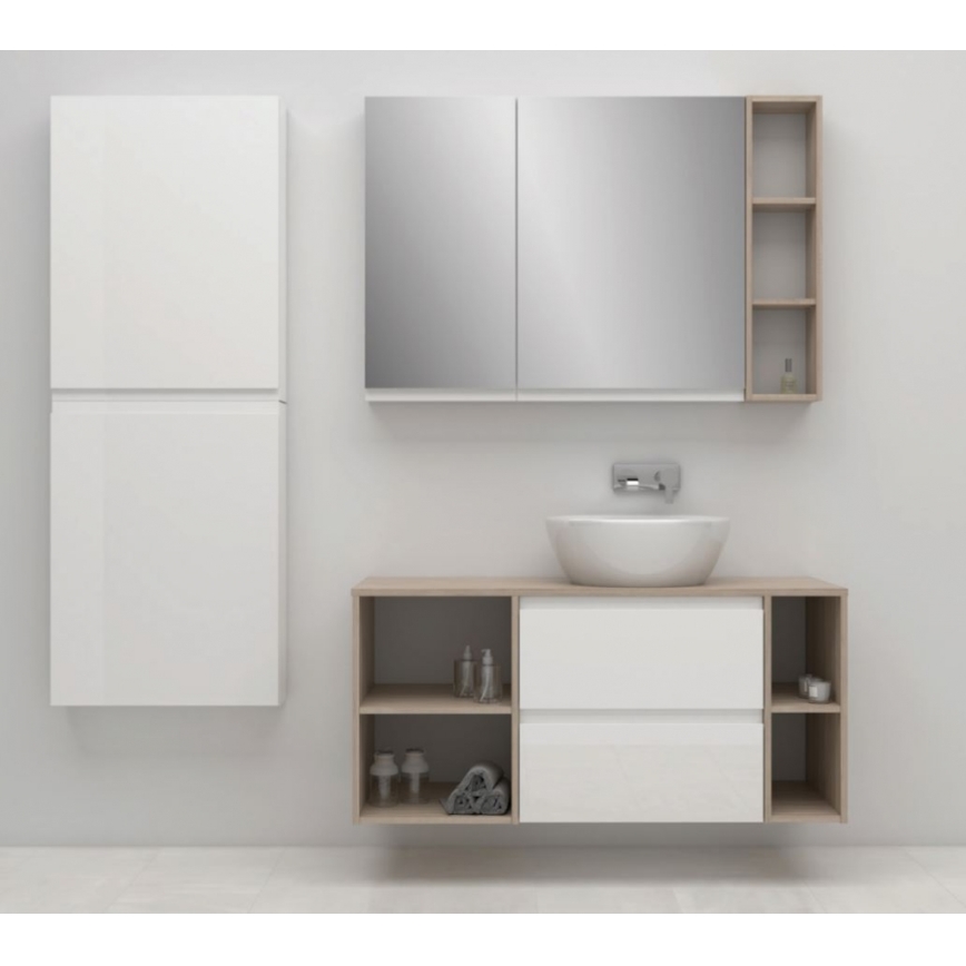 Cersanit S590-030 - Огледален шкаф за баня MEDDIE 80x40 см
