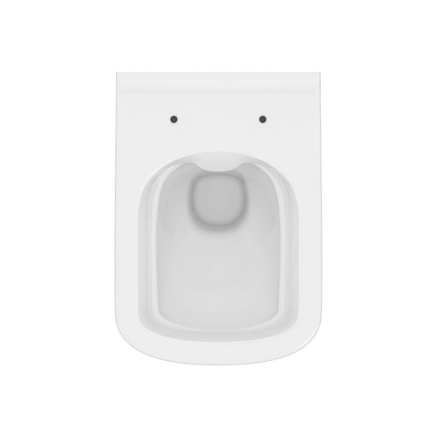 Cersanit S701-405 - Подвесна тоалетна чиния с тоалетна седалка CITY SQUARE керамика/бяла