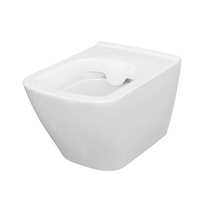 Cersanit S701-405 - Висяща тоалетна с капак CITY SQUARE керамика/бял