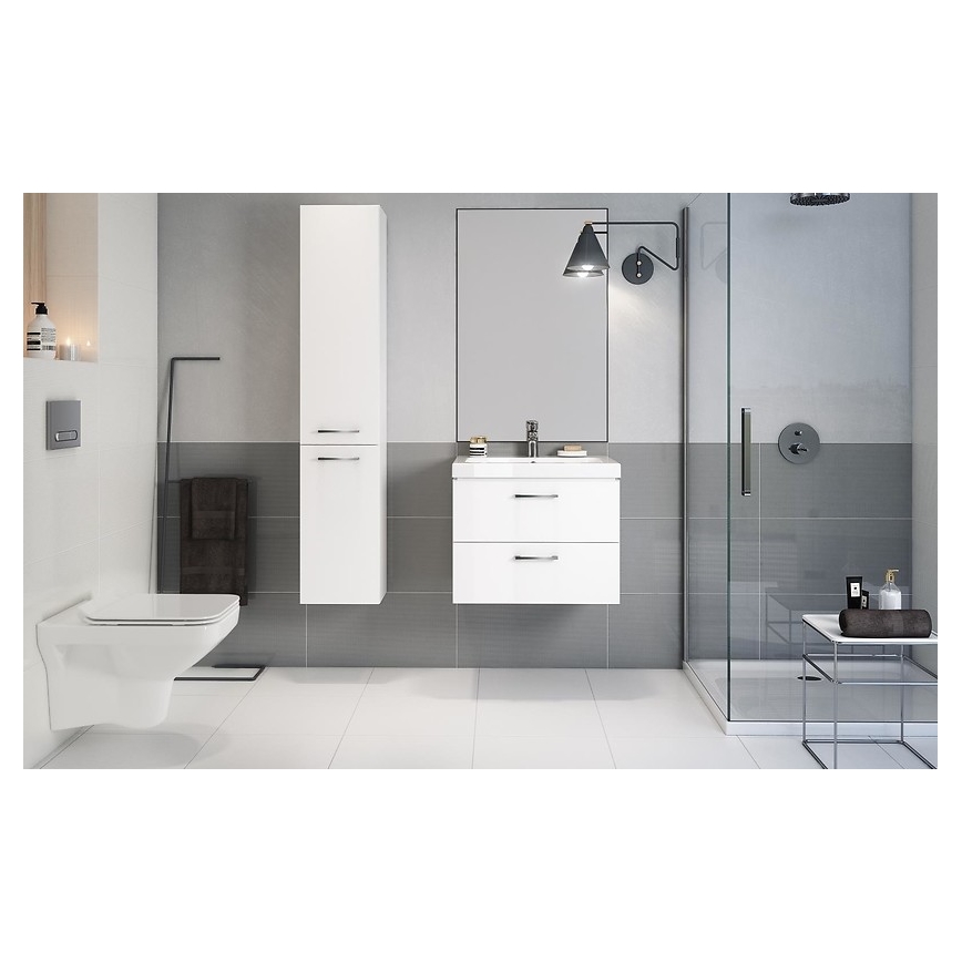 Cersanit S801-142-DSM - Висящ шкаф за баня с мивка ELODY PLUS 46x60 см бял