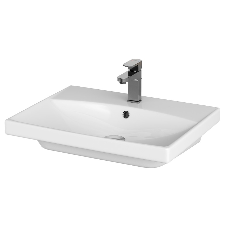 Cersanit S801-142-DSM - Висящ шкаф за баня с мивка ELODY PLUS 46x60 см бял
