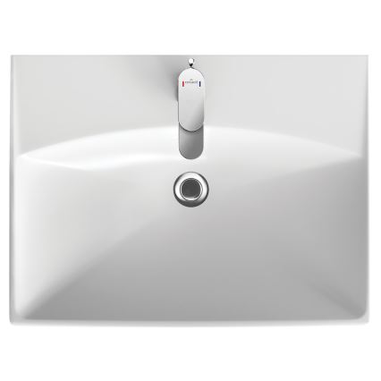 Cersanit S801-142-DSM - Висящ шкаф за баня с мивка ELODY PLUS 46x60 см бял