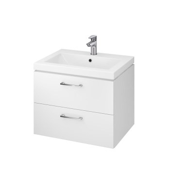 Cersanit S801-147-DSM - Висящ шкаф за баня с мивка ELODY 46x60 см бял
