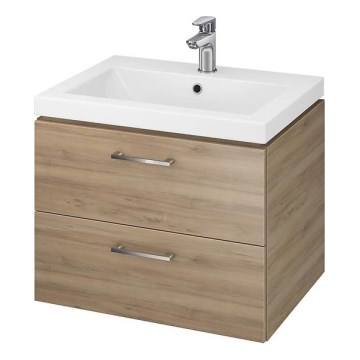 Cersanit S801-148-DSM - Висящ шкаф за баня с мивка ELODY 46x60 см, орех