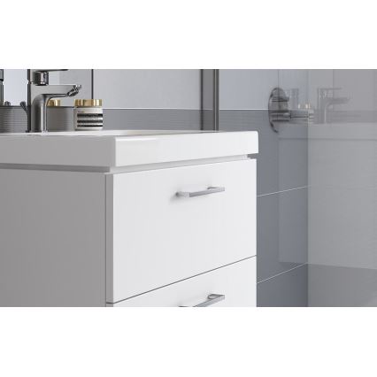 Cersanit S801-149-DSM - Стенен шкаф за баня с мивка LARA 80x46x45 cm бял