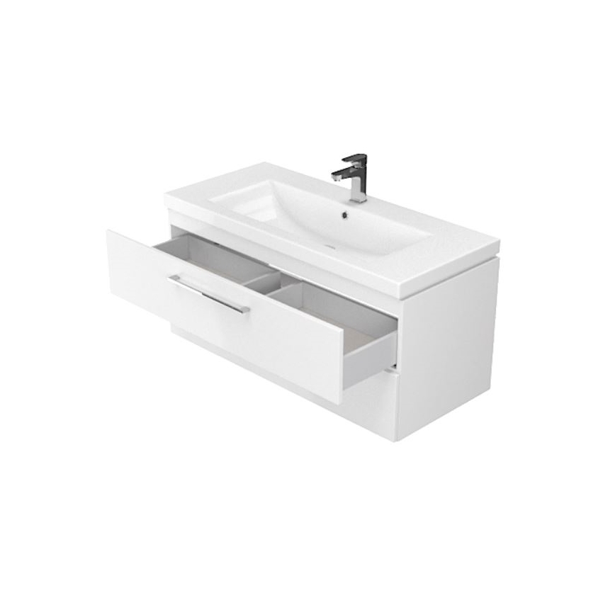 Cersanit S801-149-DSM - Стенен шкаф за баня с мивка LARA 80x46x45 cm бял