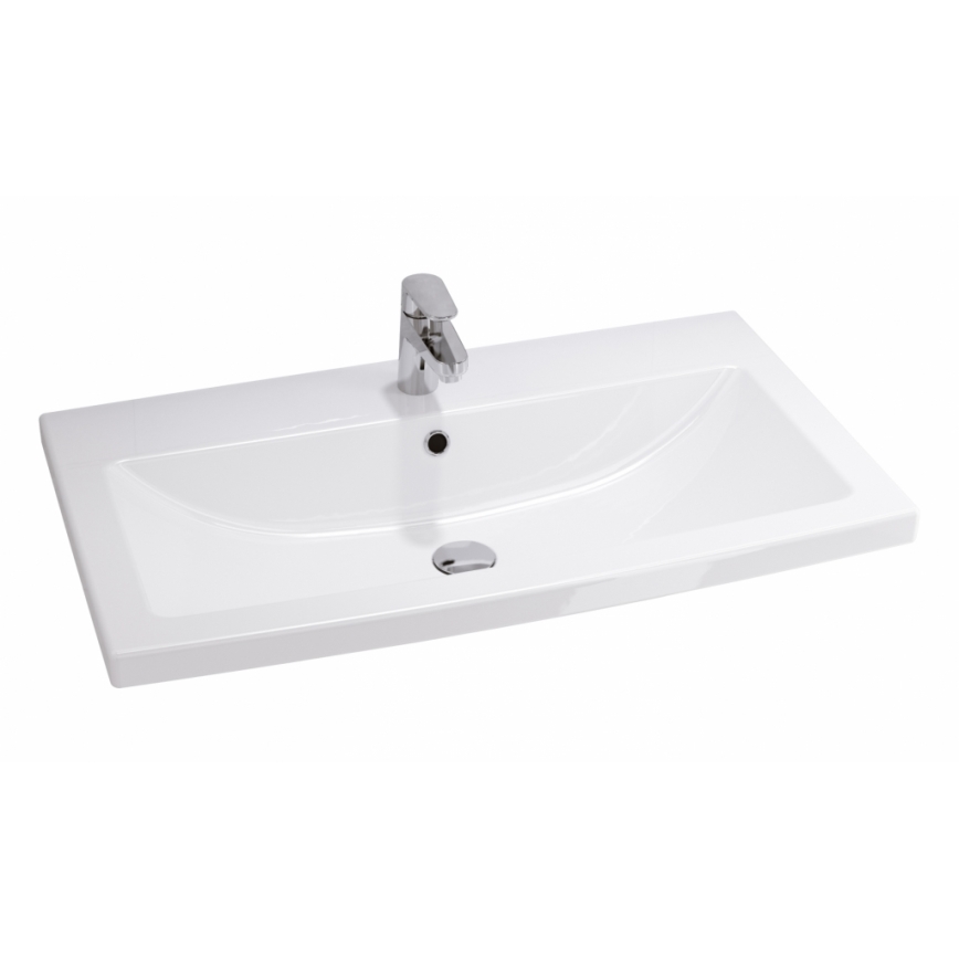Cersanit S801-149-DSM - Висящ шкаф за баня с мивка ELODY 46x80 см бял