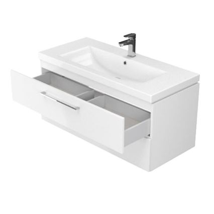 Cersanit S801-149-DSM - Висящ шкаф за баня с мивка ELODY 46x80 см бял