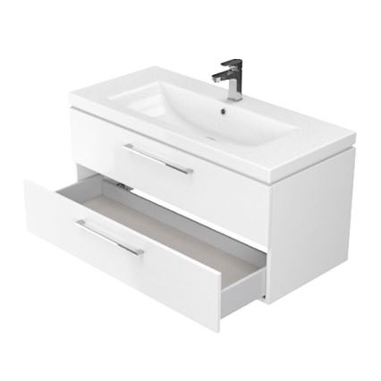 Cersanit S801-149-DSM - Висящ шкаф за баня с мивка ELODY 46x80 см бял