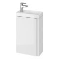Cersanit S801-218-DSM - Окачен шкаф за баня с умивалник MODUO SLIM 40x22 cm, бял гланц