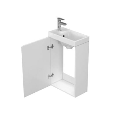 Cersanit S801-218-DSM - Висящ шкаф за баня с мивка MODUO SLIM 40 см бял гланц