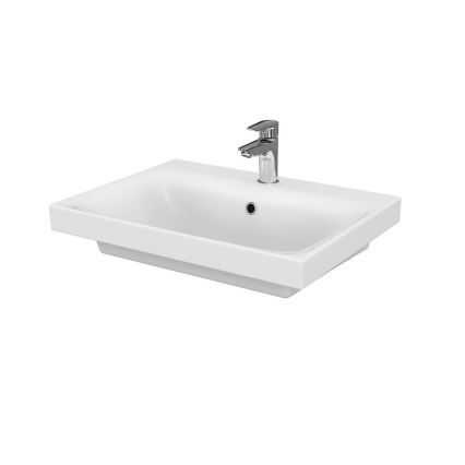 Cersanit S801-223-DSM - Висящ шкаф за баня с мивка MEDDIE 62x60 см, бял гланц