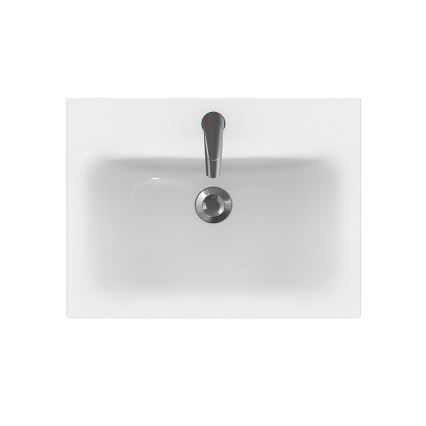 Cersanit S801-223-DSM - Висящ шкаф за баня с мивка MEDDIE 62x60 см, бял гланц