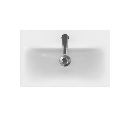 Cersanit S801-227-DSM - Стенно шкафче за баня с мивка MODUO SLIM 60x38 cm, бял гланц