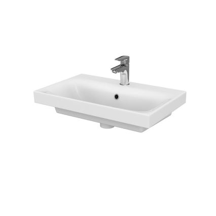 Cersanit S801-227-DSM - Подвесен шкаф за баня с мивка MODUO SLIM 60x57x38 cm бял гланц