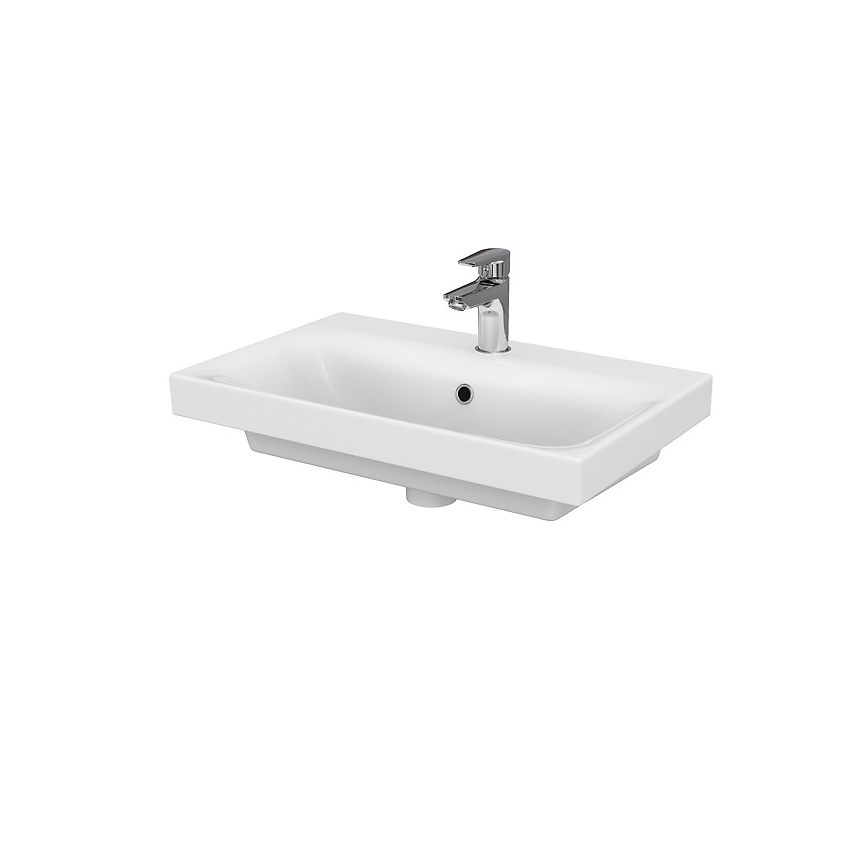 Cersanit S801-227-DSM - Подвесен шкаф за баня с мивка MODUO SLIM 60x57x38 cm бял гланц