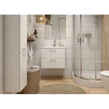 Cersanit S801-309-DSM - Стенен шкаф за баня с умивалник NIKO 60 x 45 см, бял