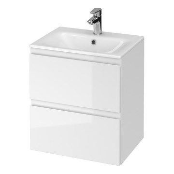 Cersanit S801-312-ECO - Висящ шкаф за баня с мивка MODUO 50x57x40 см бял