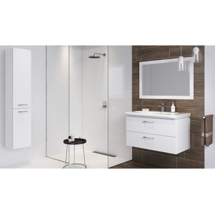 Cersanit S801-338-DSM - Стенен шкаф за баня с мивка LARA 80x46x45 см бял