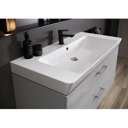 Cersanit S801-338-DSM - Стенен шкаф за баня с мивка LARA 80x46x45 см бял