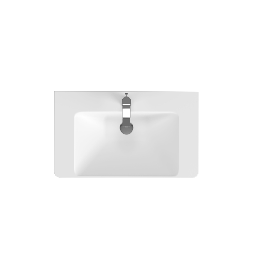Cersanit S801-338-DSM - Стенен шкаф за баня с мивка LARA 80x46x45 см бял