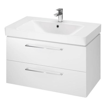 Cersanit S801-338-DSM - Висящ шкаф за баня с мивка ELODY 46x80 см, бял