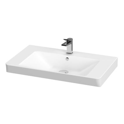 Cersanit S801-338-DSM - Висящ шкаф за баня с мивка ELODY 46x80 см, бял