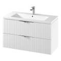 Cersanit S801-542 - Окачен шкаф за баня с мивка TIRSO 100x60x45 cm бял
