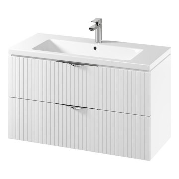 Cersanit S801-542 - Окачен шкаф за баня с мивка TIRSO 100x60x45 cm бял