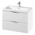 Cersanit S801-547 - Подвесен шкаф за баня с мивка TIRSO 80x60x45 см бял