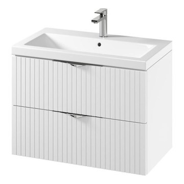 Cersanit S801-547 - Подвесен шкаф за баня с мивка TIRSO 80x60x45 см бял