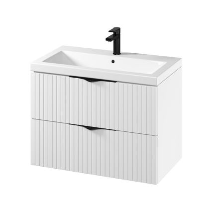 Cersanit S801-547 - Подвесен шкаф за баня с мивка TIRSO 80x60x45 см бял